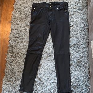 7 for all mankind leather jeans